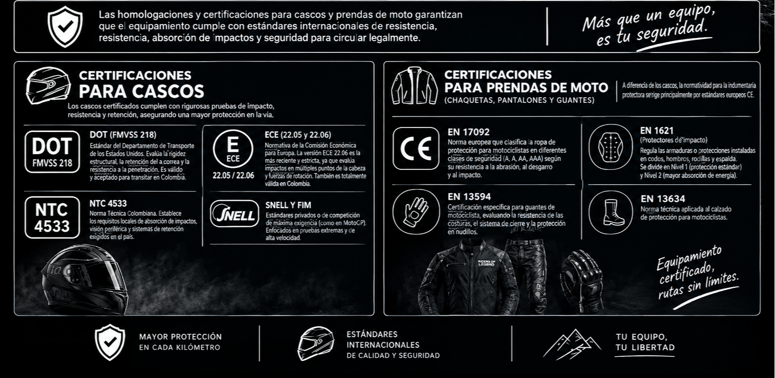 Homologación de Cascos y Prendas